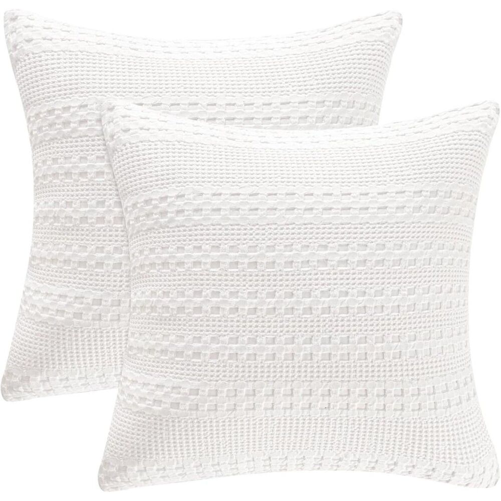 PHF Design Meets Comfort,100%Cotton, Pillowcase, white, size 26"x26" 2 pieces